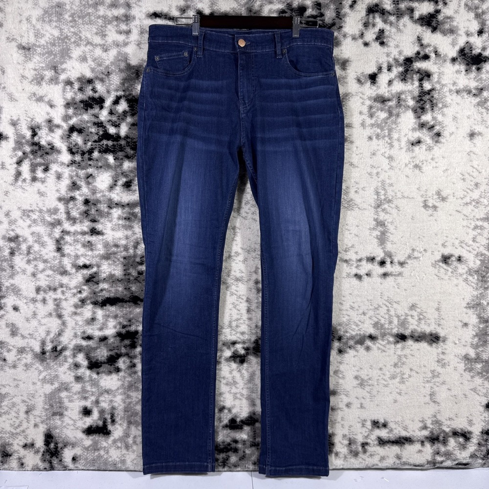 Mugsy Fultons Jeans Mens Size 36x34 Dark Wash Stretch Comfort Lightweight